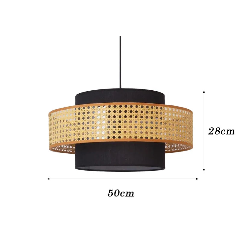 Woven Pendant Light – Rattan Wabi-Sabi & Japandi Style