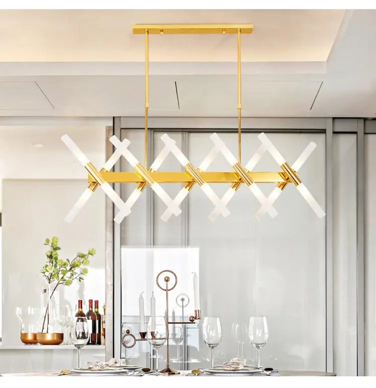 Moderne Nordic Design LED Hanglamp - G4 Kroonluchter Zwart/Goud