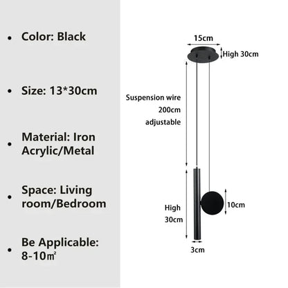 Moderne LED Hanglamp met Verstelbaar Snoer – Zwart Aluminium