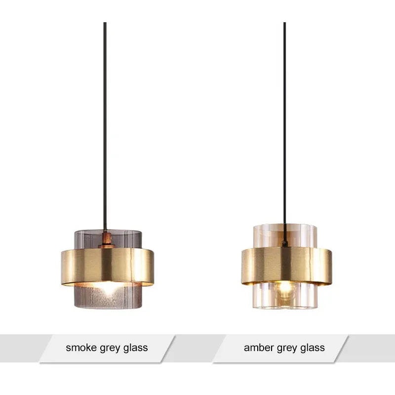 Moderne Glas-Pendelleuchte – Bernsteinfarbener Designer-Kronleuchter für Esszimmer und Küche