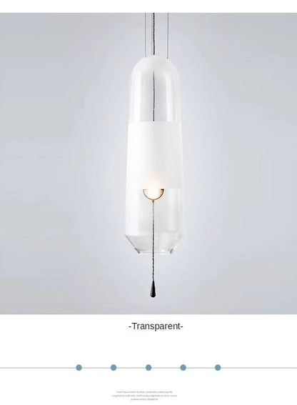 Aurora Glow - Nordic Amber Glass Pendant Chandelier