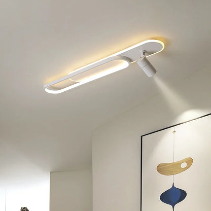 Dimbare LED Plafondlamp met Spotlight – 60/80/100/120 cm | Zwart, Wit of Goud