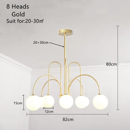 LED Pendant Light Diva - Glass Ball Chandelier