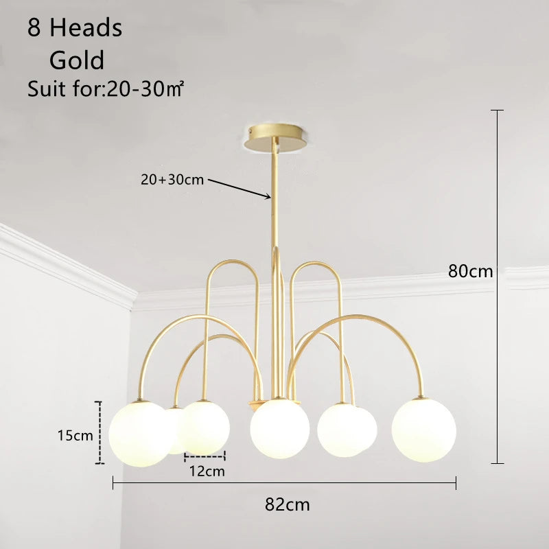 LED Pendant Light Diva - Glass Ball Chandelier