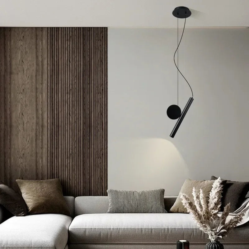 Moderne LED Hanglamp met Verstelbaar Snoer – Zwart Aluminium