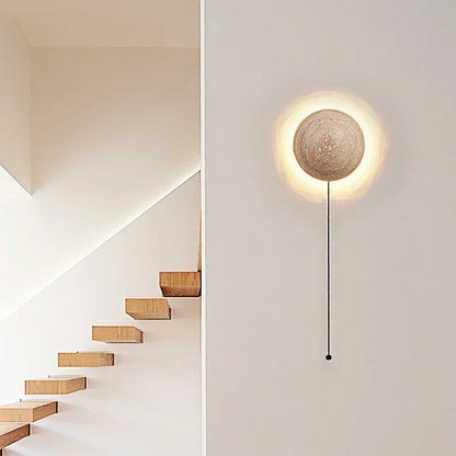 Nordic Limestone Wall Lamp - Natural Stone LED Light for Bedroom & Corridor