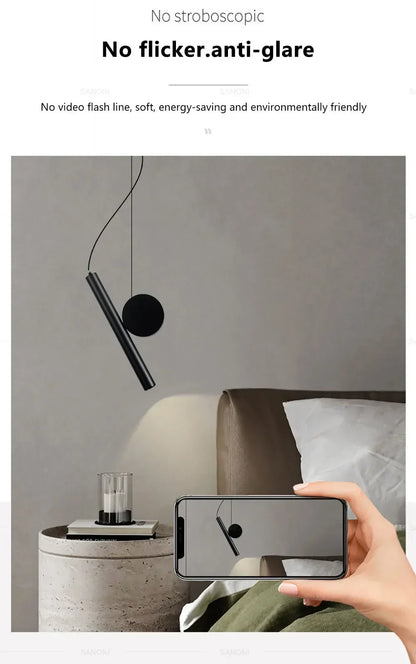 Moderne LED Hanglamp met Verstelbaar Snoer – Zwart Aluminium