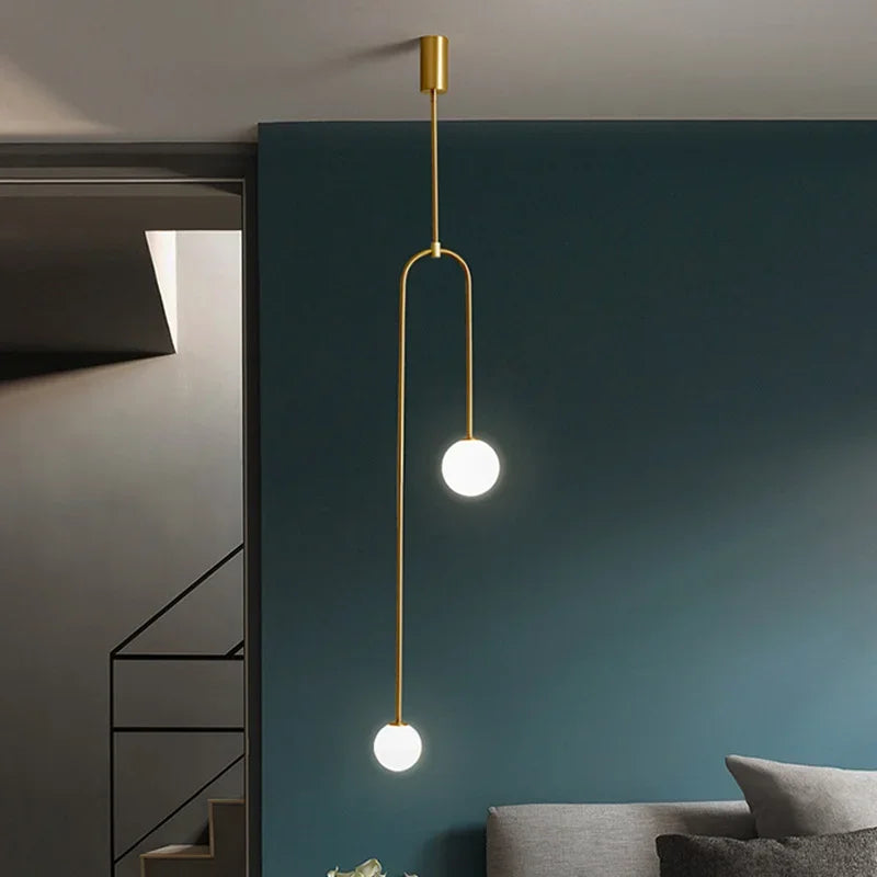 Glazen Bol Hanglamp – 2 Bollen | Goud of Zwart | Klein of Groot | Warm of Koud Wit
