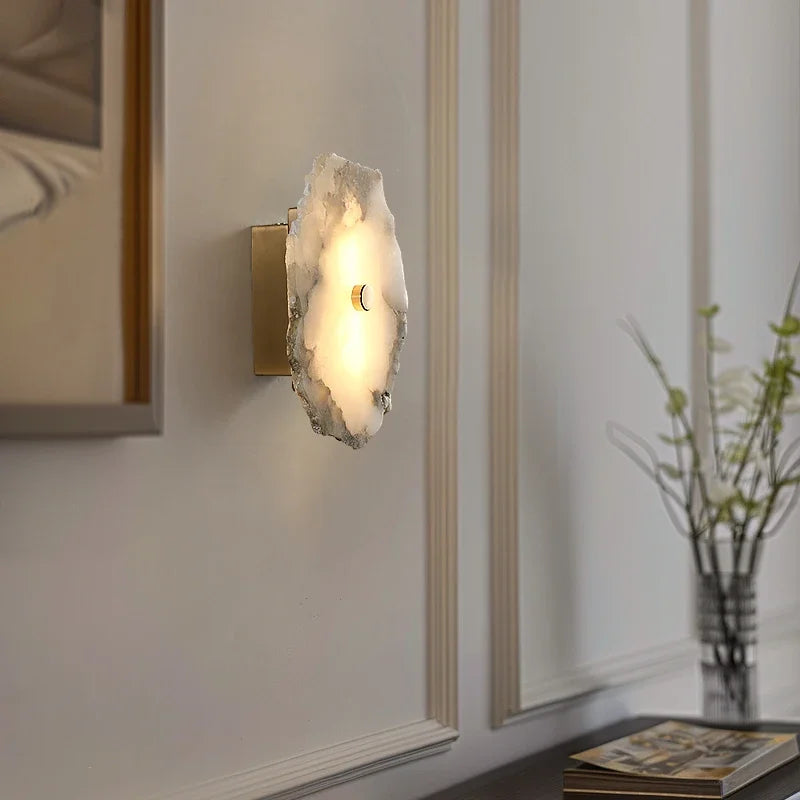 Marble & Copper LED Wall Sconce