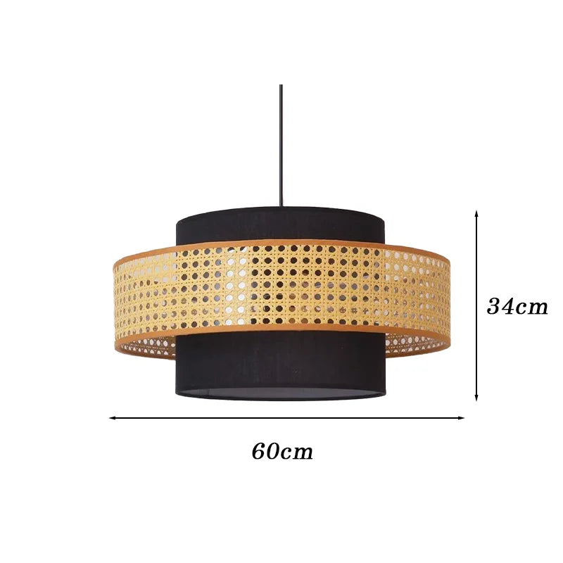 Woven Pendant Light – Rattan Wabi-Sabi & Japandi Style