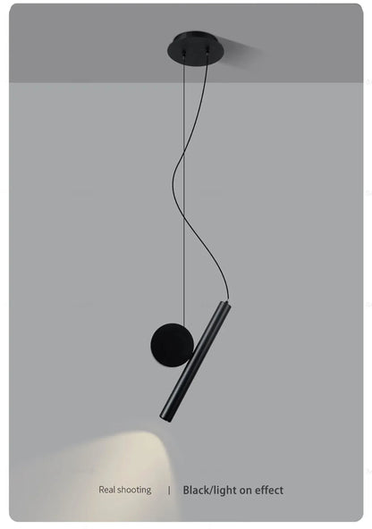 Moderne LED Hanglamp met Verstelbaar Snoer – Zwart Aluminium
