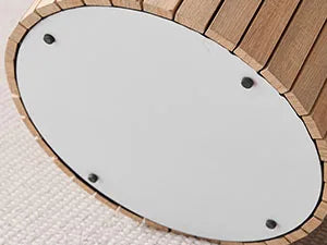 Round Dining Table 120cm - Modern Farmhouse Style for 4-6 People