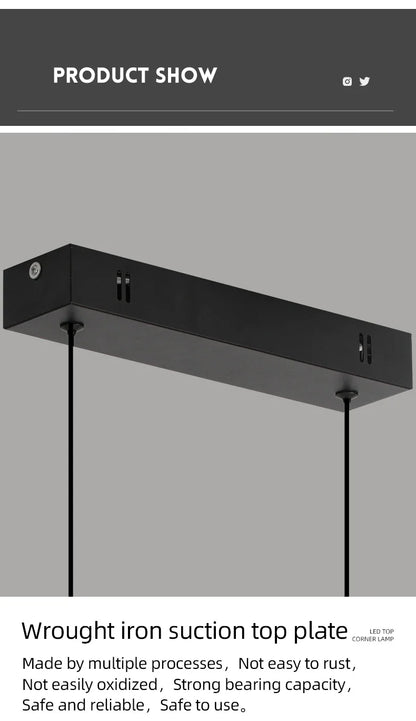 Moderne, schlichte Pendelleuchten für Esszimmer und Küche, lange Kronleuchter, Pendelleuchten für Wohnzimmer, Wohnbereich
