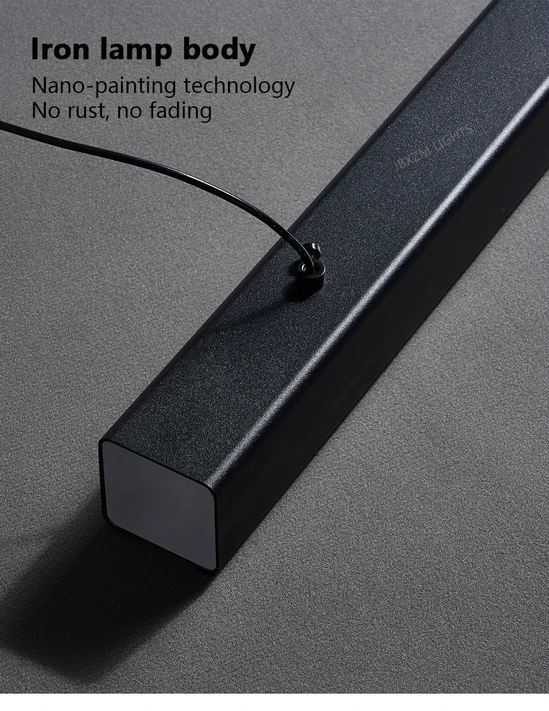 Moderner linearer LED-Kronleuchter – Minimalistische Pendelleuchte für Kücheninsel und Esszimmer