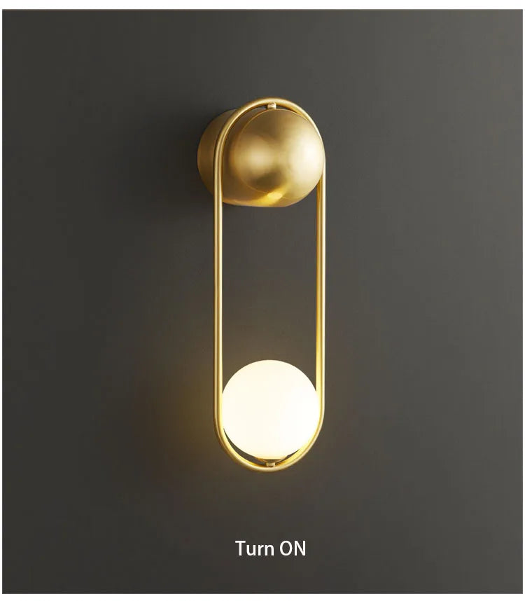 U-vormige led-wandlamp – Art-decodesign | Koper of zwart