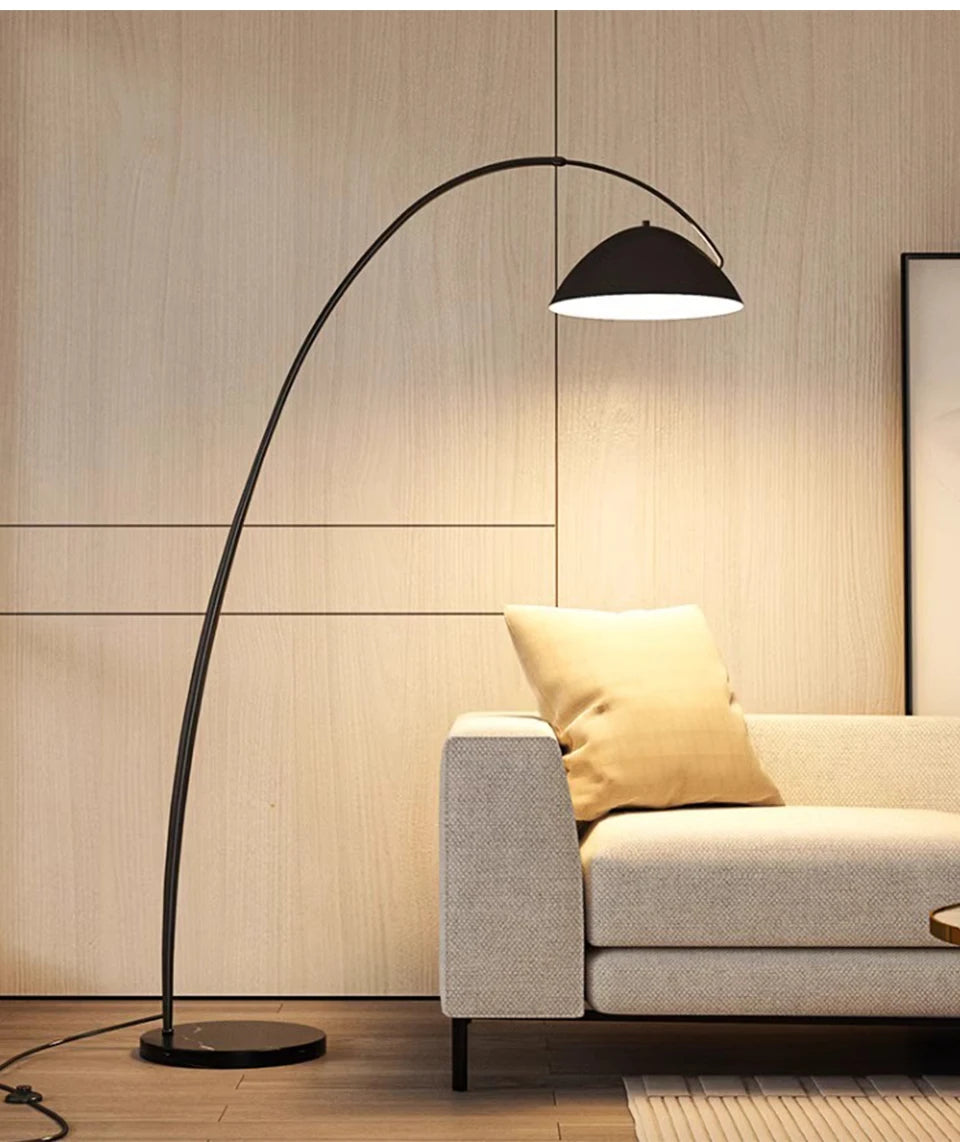 Moderne Scandinavische LED-vloerlamp - driekleurig vishengel ontwerp