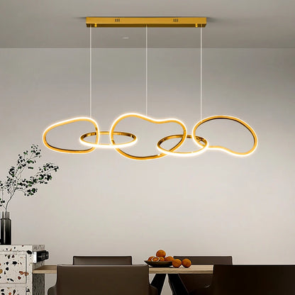 AURELIUS - Gold Ring Dining Room Pendant Light - Modern LED