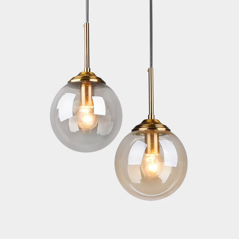 Nordic Glass Pendant Light - Modern LED Chandelier for Living & Dining Room