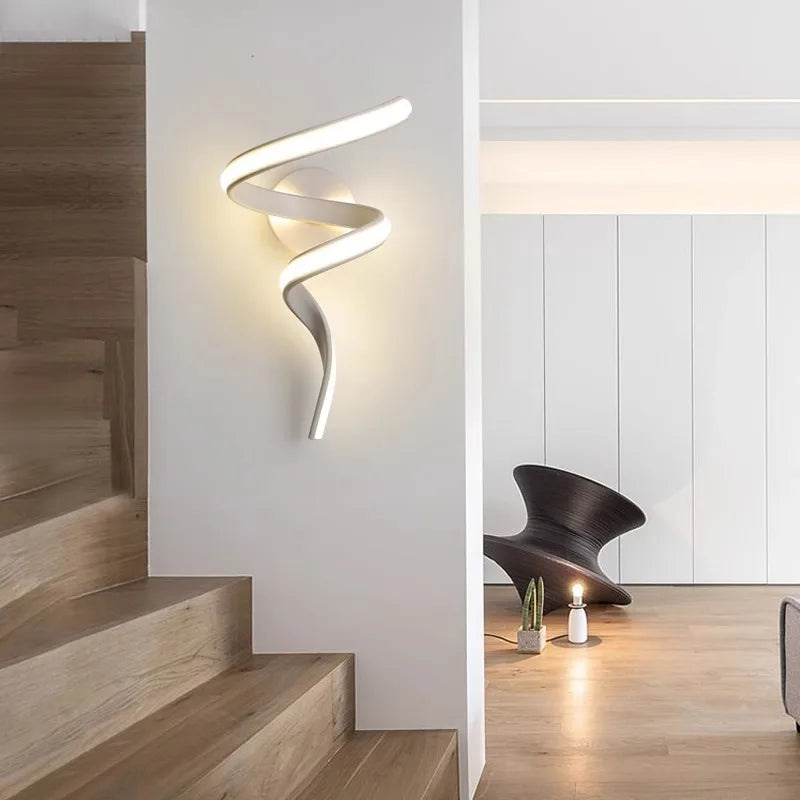 LED Wall Lamp – Modern Spiral Design