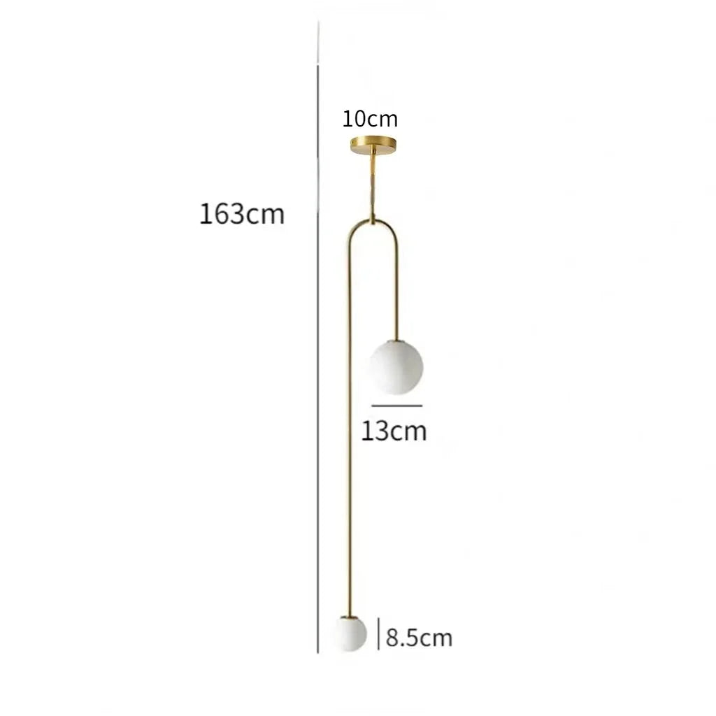 Glazen Bol Hanglamp – 2 Bollen | Goud of Zwart | Klein of Groot | Warm of Koud Wit