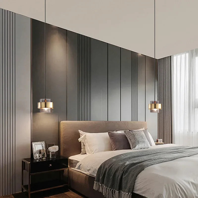 Moderne Glas-Pendelleuchte – Bernsteinfarbener Designer-Kronleuchter für Esszimmer und Küche