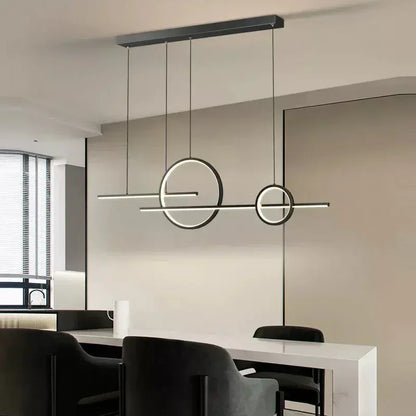 Modern LED Chandelier - Minimalist Pendant Light for Restaurant, Living Room & Bar