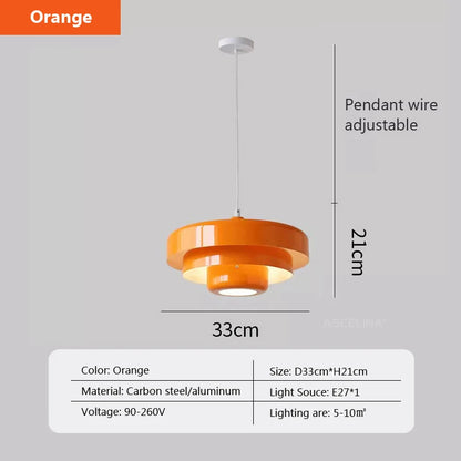BAUHAUS Modern Glass Pendant Light - Matte Shade Hanging Lamp