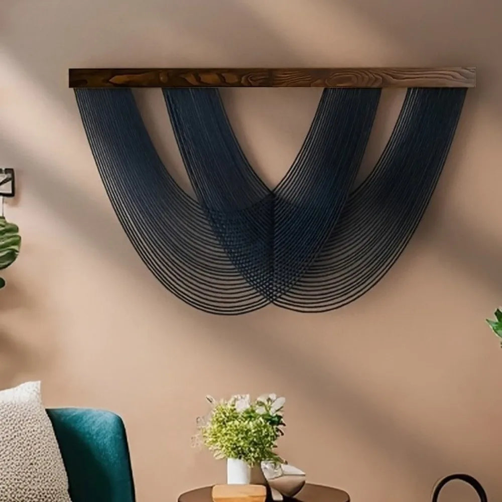 Handwoven Macrame Wall Hanging – Nordic Style, 100 × 60 cm