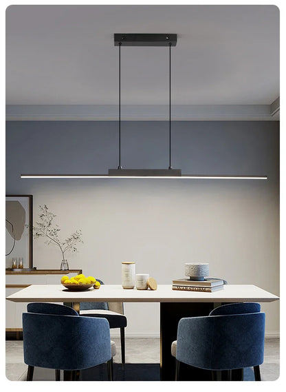 Moderne, schlichte Pendelleuchten für Esszimmer und Küche, lange Kronleuchter, Pendelleuchten für Wohnzimmer, Wohnbereich