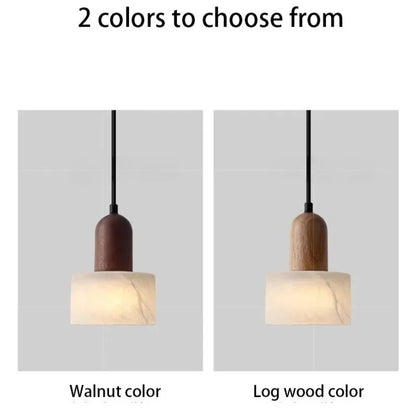 Luxury Marble Pendant Light - Natural Stone Wabi-Sabi LED Lamp
