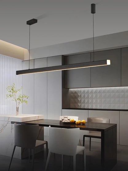 Moderner linearer LED-Kronleuchter – Minimalistische Pendelleuchte für Kücheninsel und Esszimmer