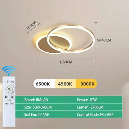 Modern LED Ceiling Chandelier - Dimmable Multi-Head Design