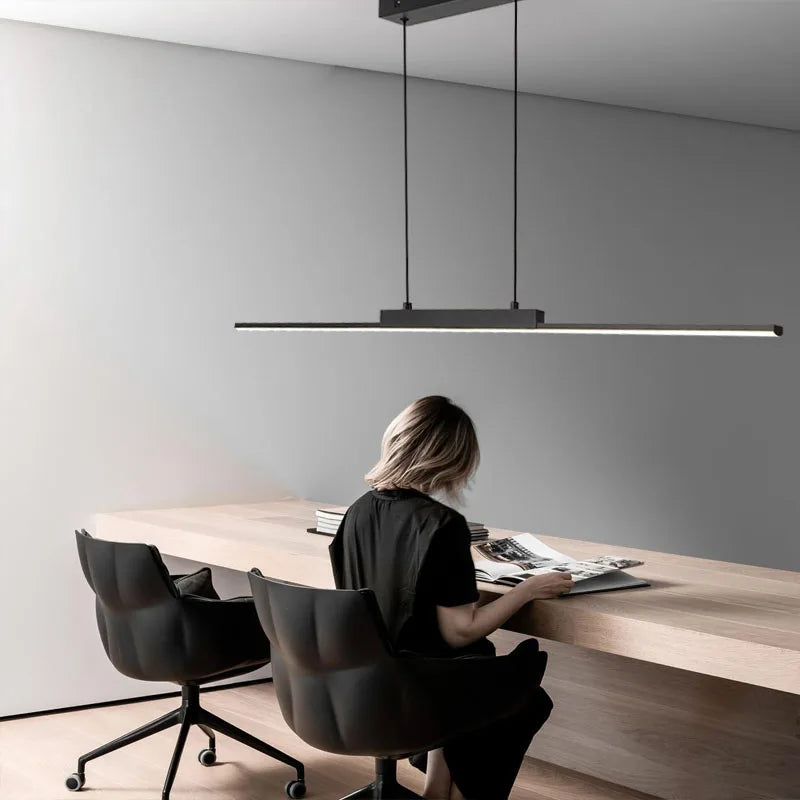Modern LED Pendant Lamp with Minimalist Stripe Design