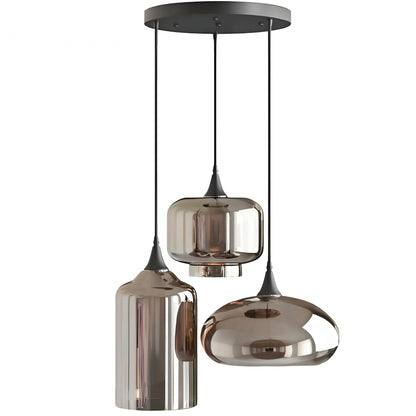Irregular Glass Pendant Light — 3-Head Chandelier