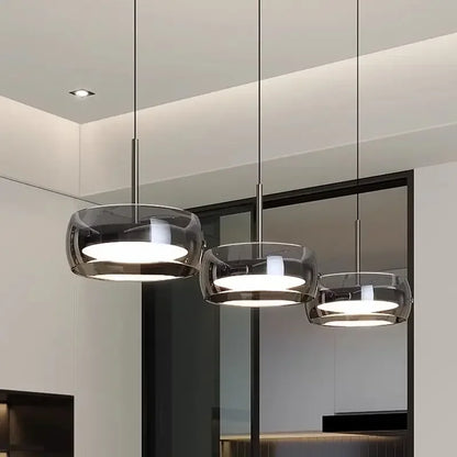 Glass Pendant Light - Modern LED Chandelier for Living & Dining