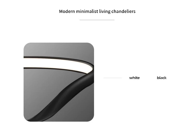Modern Wavy Ring LED Pendant Light - Circular Designer Chandelier