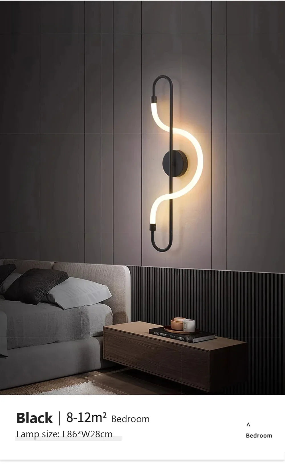 Moderne LED-Wandleuchte – Wandleuchte aus goldfarbenem Aluminium
