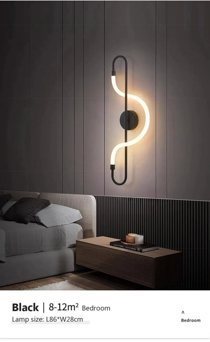 Moderne LED-Wandleuchte – Wandleuchte aus goldfarbenem Aluminium