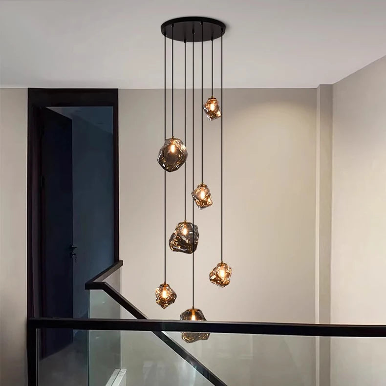Modern Ring LED Pendant Light - 11 Rings Dimmable with Remote Control