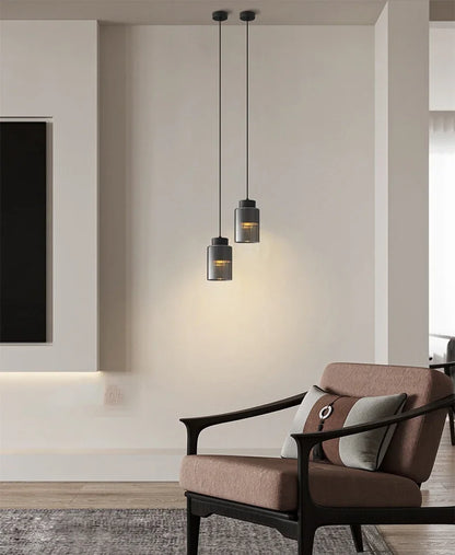 Nordische Glazen LED Hanglamp Zwart / Goud