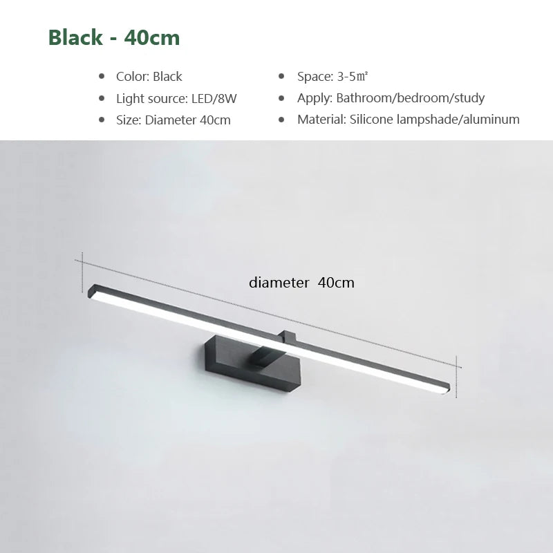 Moderne LED-wandlamp Badkamer make-up licht Lijnlamp voor Badspiegel