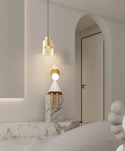 Nordische Glazen LED Hanglamp Zwart / Goud