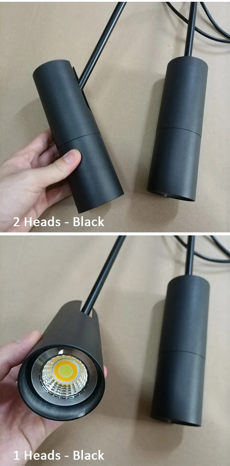 Adjustable Spotlight Pendant - Modern Minimalist LED Hanging Lamp