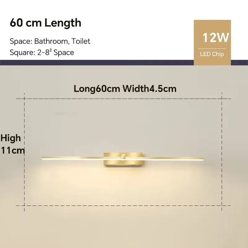 Moderne LED-wandlamp Badkamer make-up licht Lijnlamp voor Badspiegel