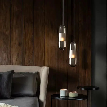 Aurora Glow - Nordic Amber Glass Pendant Chandelier