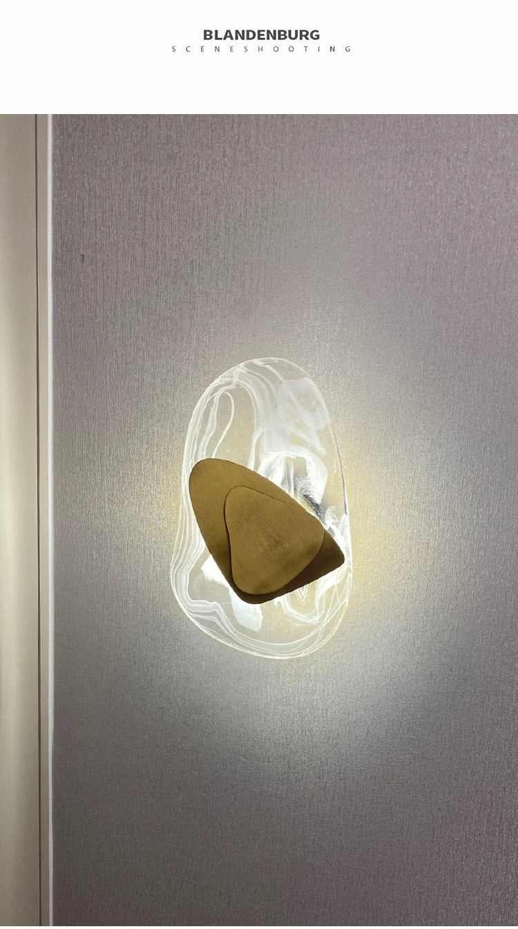 Glazen LED-wandlamp met ijzeren basis – Zwart of goud | Warm, koud of 3-kleuren licht