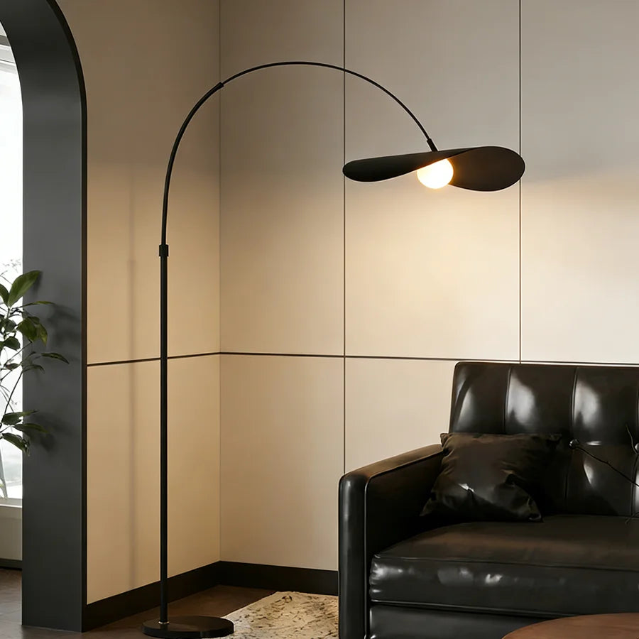 Trapidoor Arc Floor Lamp – Black Iron – 226x110cm