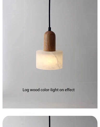 Luxury Marble Pendant Light - Natural Stone Wabi-Sabi LED Lamp