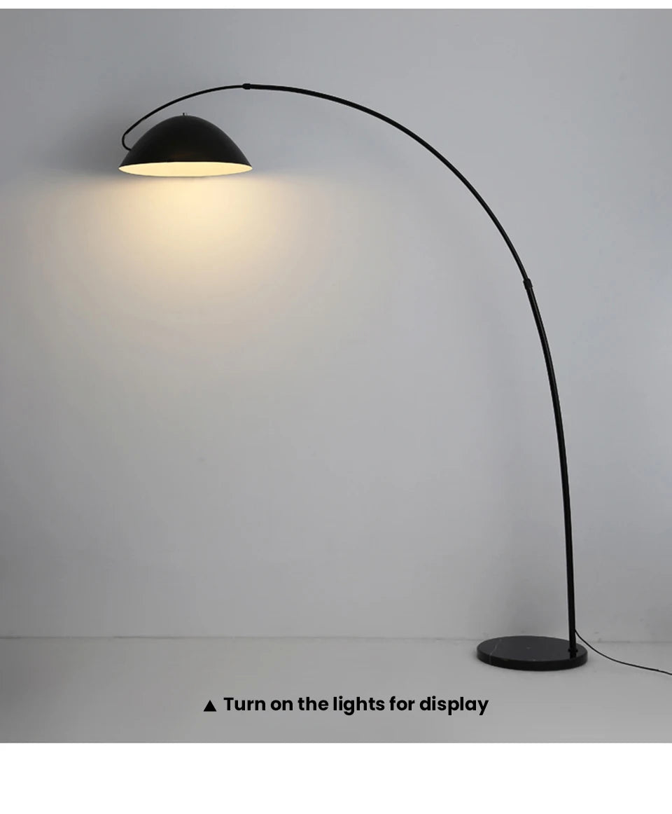 Moderne Scandinavische LED-vloerlamp - driekleurig vishengel ontwerp