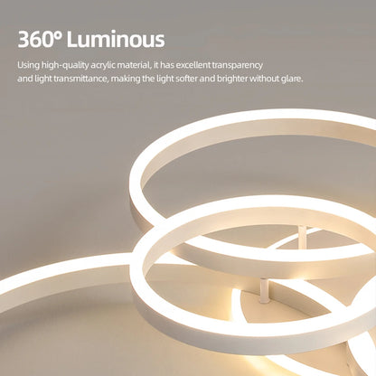 Modern LED Ceiling Chandelier - Dimmable Multi-Head Design